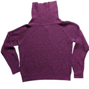 J Brand Rich Burgundy Cowl Neck Sweater